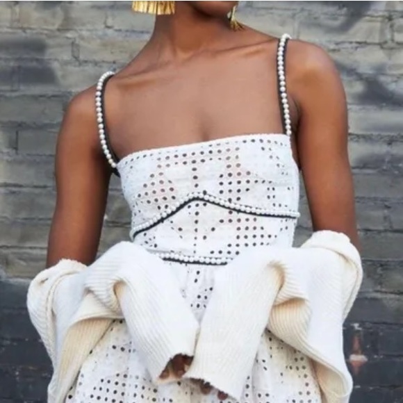 NWT Dylan Lex neutral square neck line midi length dress size US XL - Picture 8 of 11